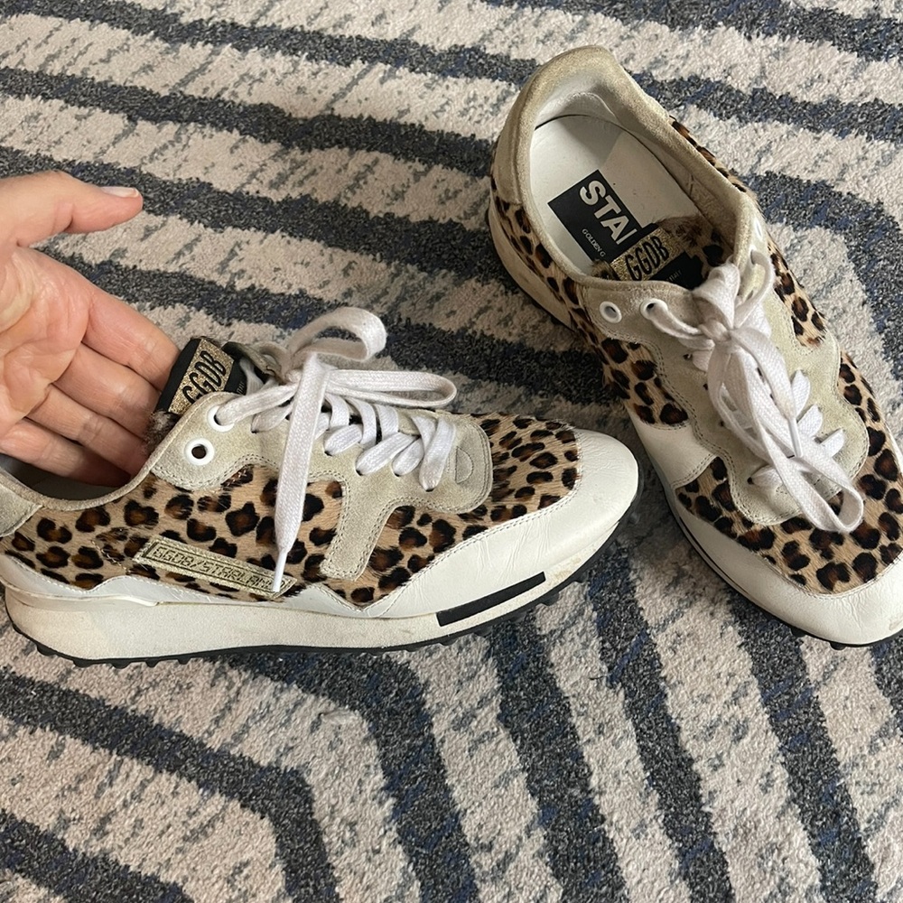 Golden goose starland leopard sneakers